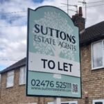 Suttons Estate Agents To Let Board